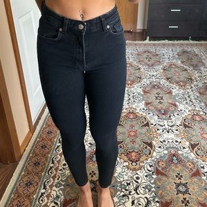 Zara high-waisted black skinny jeans